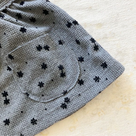 Zara Girls 12-18 Mos Jumper Dress Dark Gray Floral Print Pockets Winter Grey - Picture 2 of 5